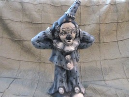 Ceramic Clown Figurine, Expressive Figurine, Standing Clown Statue, Clown   - $35.00