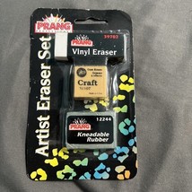 Artist Eraser Set Prang Kneaded Rubber Craft Gum Eraser Vinyl Block Eras... - $4.95
