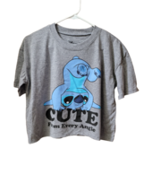 Disney Gray Stitch Crew Neck S/S Short T-Shirt Top Shirt - Junior Size XS - New - £15.61 GBP