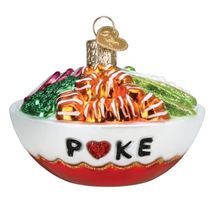 Old World Christmas Poke Bowl Glass Ornament for Christmas Tree 3 Inch F... - $14.83