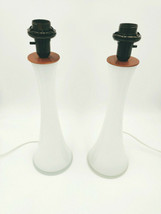 RARE Mid-Century Modern Berndt Nordstedt for BERGBOMS Opaline Glass Table Lamps - £474.57 GBP