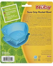 Nuby Sure Grip Silicone Rocket Bowl with Non Slip Base, 6m+, Pink - $15.74