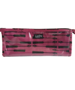 Vintage Lucky Magazine Cosmetic Toiletries Makeup Bag Pouch Case Pink - £9.22 GBP