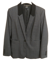 DKNY Women&#39;s Size 16 Black Grey Tweed Blazer Professional Wear Jacket Separate - £29.28 GBP