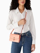 Kate Spade Marti Leather Flap Wallet Crossbody K6027 Peach Orange NWT $249 FS - £79.12 GBP