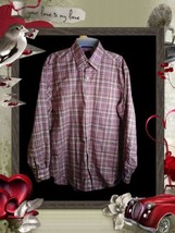 Tailorbyrd Collection Men&#39;s Shirt L Button Stripe Long Sleeve 100% Cotton Pocket - £9.34 GBP