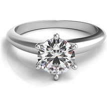 1.50CT Forever One DEF VVS2 Moissanite Solitaire Wedding Ring 14K White ... - £583.14 GBP