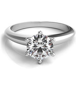 1.50CT Forever One DEF VVS2 Moissanite Solitaire Wedding Ring 14K White ... - £581.42 GBP