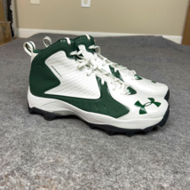 Under Armour Mens Football Cleats 13.5 White Green Shoe Lacrosse Clutchf... - $24.98