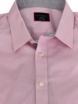 UnTuckit Excellent Pink &amp; White Fine Striped No-iron Shirt Gray Flip Cuf... - $27.72