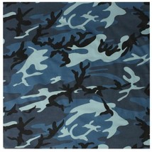 New Classic Camo Bandana -  Sky Blue Camo 22&quot; X 22&quot; Versatile Design 100... - $11.68