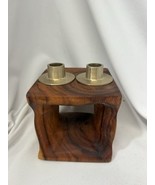 ESTER &amp; ERIK Matte Metal Candlestick Holder - Set of 2 - Matte Gold Bras... - $32.92 CAD
