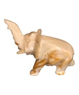 Vintage 5” Carved Sculpture Alabaster Marble Stone Elephant Figurine - $33.69 CAD