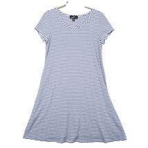Ronni Nicole Blue White Striped A-Line Short Dress Sz S Comfort Stretch ... - $20.00