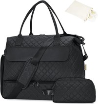 Travel Duffle Bag Carry On Bag for Airplanes with Shoe Compartment Hospital Bag  - £58.88 GBP