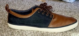 Parker &amp; Sky Men&#39;s 10.5 Shoes Sneaker Flat Casual Dark Denim/Brown - $28.50