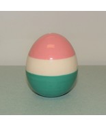 Nora Fleming Retired Mini Easter Egg Pink White Teal Stripes A179 Brand New - £142.14 GBP