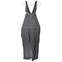 Berne Hickory Stripe Bib Overalls 44x30 Train Conductor Railroad Farm St... - $1,146.72 MXN
