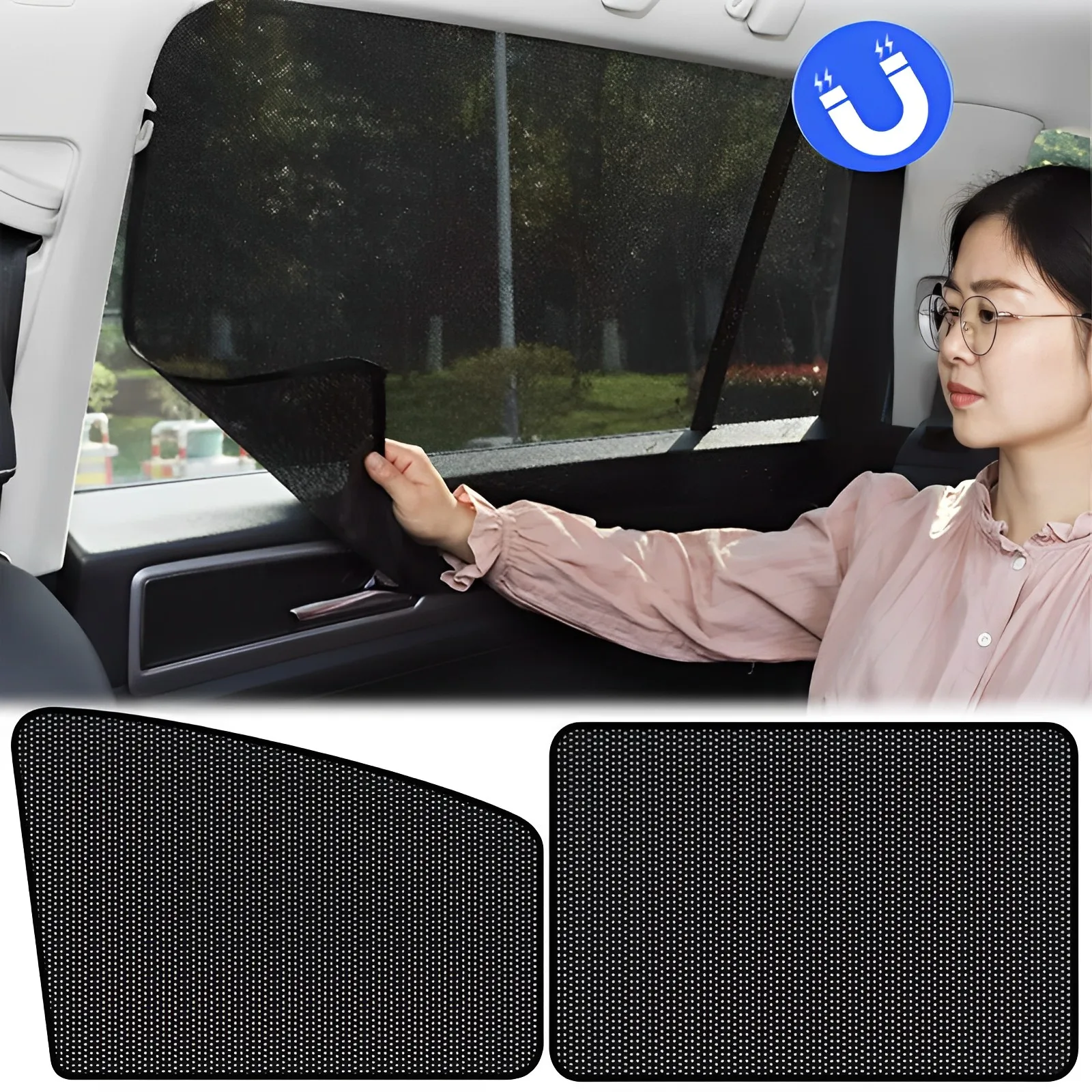Car Magnetic Window Cover Car Sunshade UV Protection Universal Windscreen - £9.20 GBP+