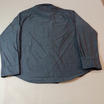 Rugby University Men's Gray Cotton Blend Geometric Print Button Down Shirt Sz M image 2