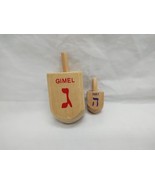 (2) Wooden Hannukah Dreidrels Spinning Tops 2 3/4&quot; And 1 1/2&quot; - $11.87