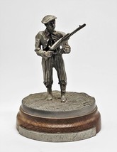 Vintage Handmade Pewter Statuette Belgian WW2 Partisan FreedomFighter Walhorn 5&quot; - £135.88 GBP
