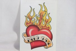 Temporary Tattoo (New) Bad Girl Flaming Heart - £3.54 GBP