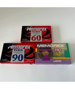 Lot of 3 Memorex DBS 60 90 110 Cassettes New Sealed Normal Bias Type 1 - £10.93 GBP