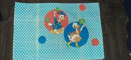 70s Wamsutta Walt Disney Mickey Minnie Daisy Donald Standard Pillow Case... - $10.99