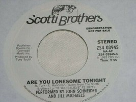 John Schneider Are You Lonesome Tonight 45 Rpm Record Scotti Bros Promo - £12.63 GBP