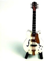 Alano Electric Guitar Ornaments Musical Instrument Mini Guitar With Stan... - $35.97
