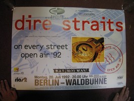 Dire Straits Poster The On Every Street Open Air 92 Was Not Was - $179.99