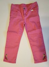GYMBOREE Fairy Fashionable Embroidered Flower Pink Denim Pants Size 9 Fr... - $15.83