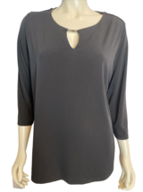 Premise Studio Women&#39;s Knit 3/4 Sleeve Top Black 1X - $18.99