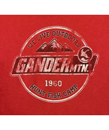 Gander MTN Hunt Fish Camp We Live Outdoors Mens Red T-Shirt Size XL Extr... - £9.83 GBP