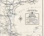 Rand McNally 1937 Road Map of Mexico for Spanish in One Lesson - $17.82