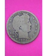 1904 O Barber Liberty Silver Quarter Scarce Semi Key Date New Orleans Mi... - $443.04 MXN
