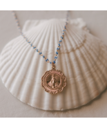 Filigree Miraculous Medal Necklace - Grotto Chain - $3,632.13 MXN