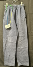 Lot of 2 Hanes Sweatpants Size kids L 10/12 Gray &amp; Slate or Country Blue - £21.29 GBP