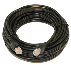 35Ft Cat5E Ethernet Rj45 Patch Cable Stranded Snagless Booted Black - $18.04