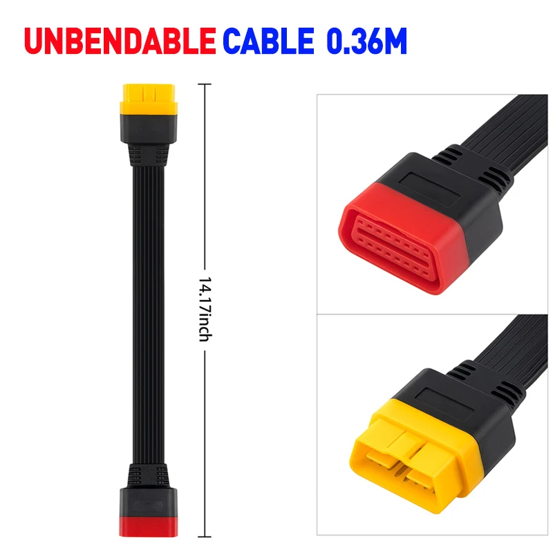 10Pcs/lot OBDII Extension Cable 16 Pin Male To Female for thinkdiag Easydiag OBD - £158.29 GBP