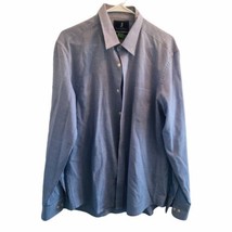 Wool &amp; Prince Slim Fit Blue 100% Wool Button Down Size Large Dry Cleaned - $75.99