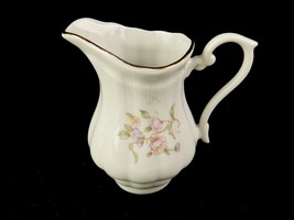 Walbzrych China Cream Pitcher, Pink Floral w/Gold Trim, Vintage, Made In... - $19.55