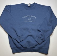 North Pole University Crew Neck Sweatshirt Blue Size S - £8.12 GBP