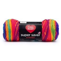 Red Heart Super Saver Yarn Favorite Stripe E300B-4965 - £17.65 GBP