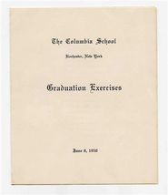 The Columbus School Rochester New York Graduation Exercises Program 1950 - $15.84