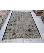 Bohemian Zanafi Rug, Handwoven Berber Wool, Moroccan Flatweave Carpet. 2... - $1,850.00