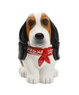Pioneer Woman Henry Candy Jar Basset Hound Dog Red Bandana Earthenware G... - $32.97