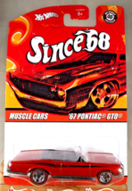 2007 Hot Wheels Since 68-Muscle Cars 8/10 &#39;67 PONTIAC GTO Burnt Red -Repackaged - £9.43 GBP