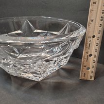 Vintage Tiffany Glass Bowl, Star Design, Cut Lead Crystal 8" Signed, Informatica image 10